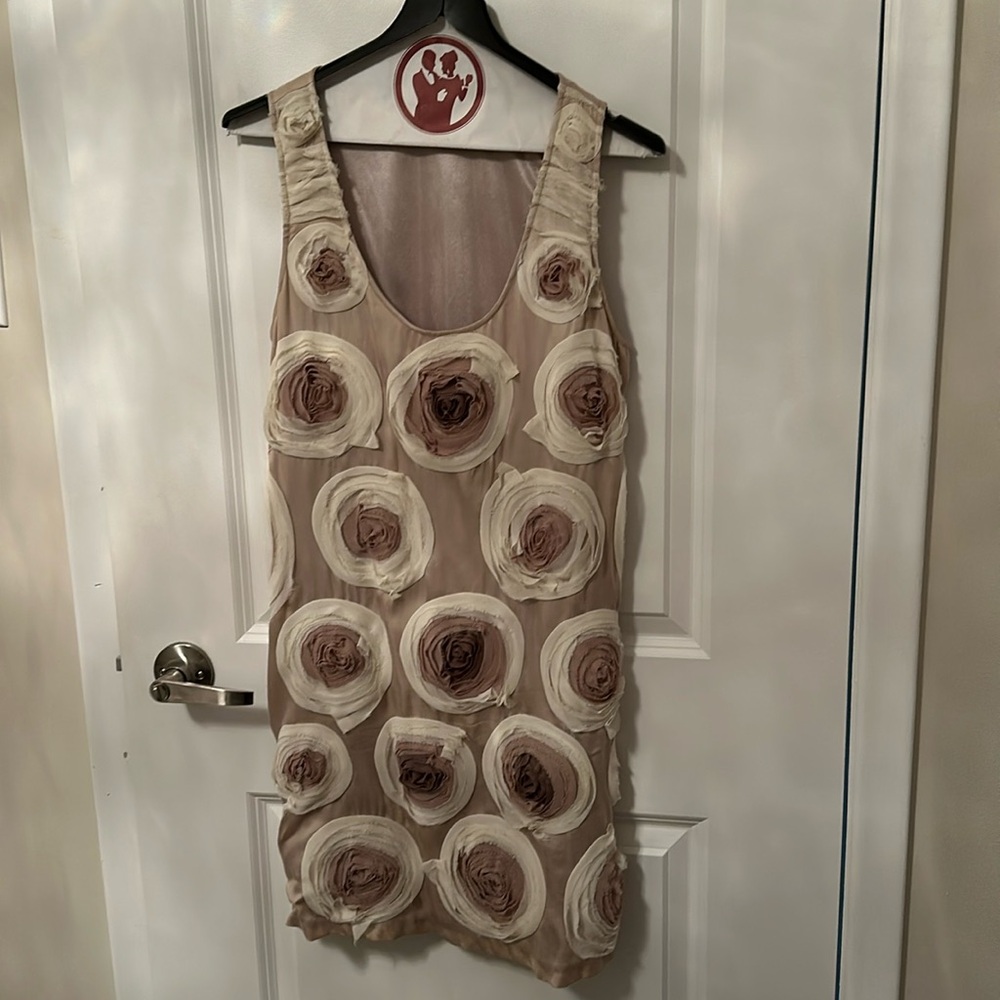 Abstract floral sleeveless dress great for weddings